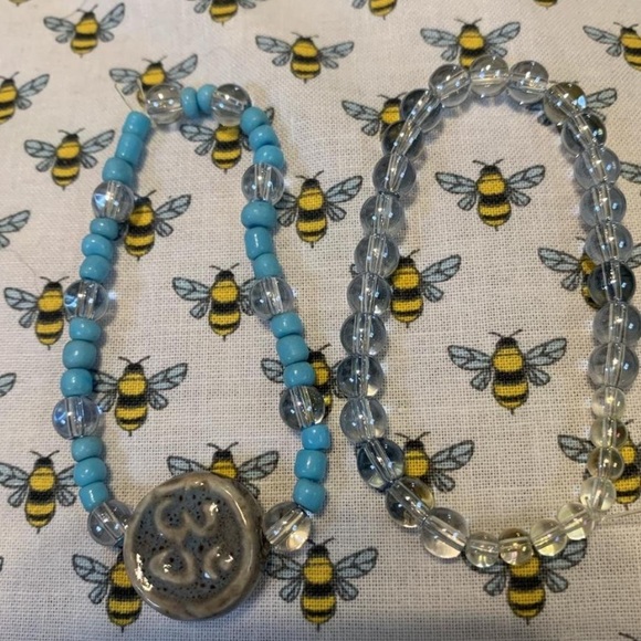 Jewelry - bracelet bundle hippy teal beaded stretchy womens bundle to save :)